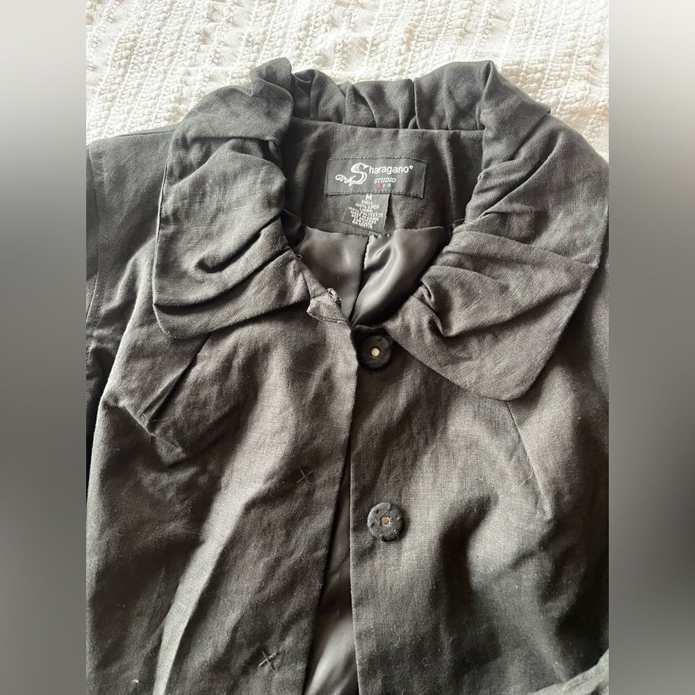 Linen jacket by Sharagano - size medium - black